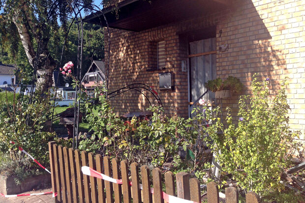 Der abgesicherte Eingangsbereich des Wohnhauses FOTO: CARINA WESTERWELLE