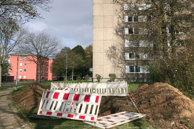 Der POP-Standort in Wickede am Hochhaus an der Fichtenstrasse FOTO: ANDREAS DUNKER
