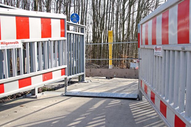 Ein Provisorium: der Übergang am Obergraben FOTO: CARINA WESTERWELLE