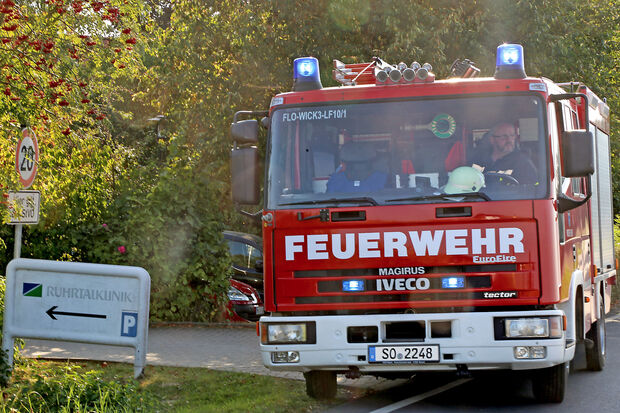 Feuerwehr-Einsatz an der Ruhrtalklinik in Wimbern ARCHIVFOTO: ANDREAS DUNKER