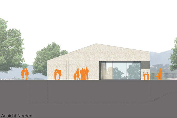 Nord-Ansicht des Pfarrheims Wickede (Ruhr)