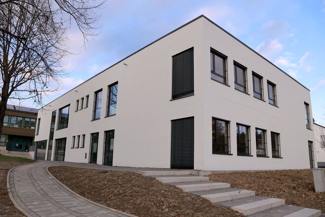 Das neue Laborgebäude der Sekundarschule Wickede (Ruhr) FOTO: CARINA WESTERWELLE