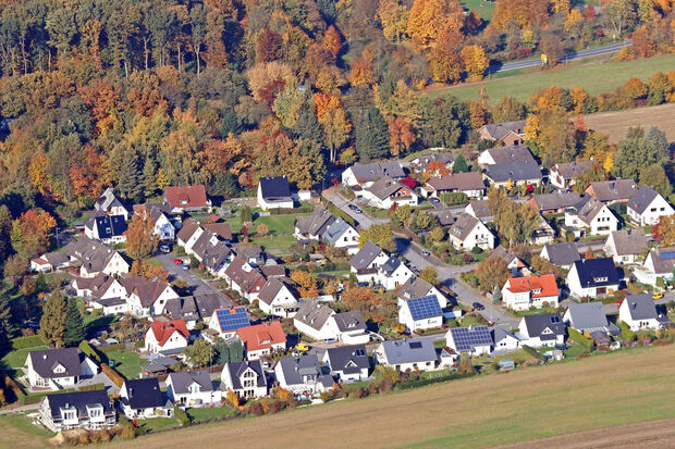 Die Siedlung "In der Nachtigall" aus der Luft ARCHIVFOTO: ANDREAS DUNKER
