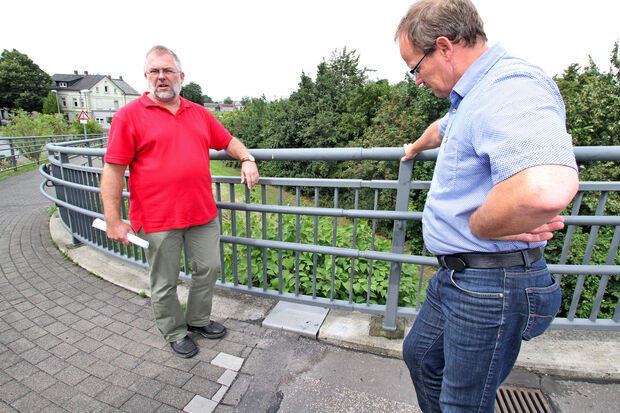 Der Schaden von oben betrachtet. FOTO: ANDREAS DUNKER