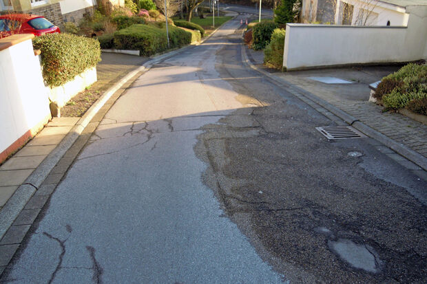 Schadhafte Eichkampstraße FOTO: GEMEINDE WICKEDE (RUHR)