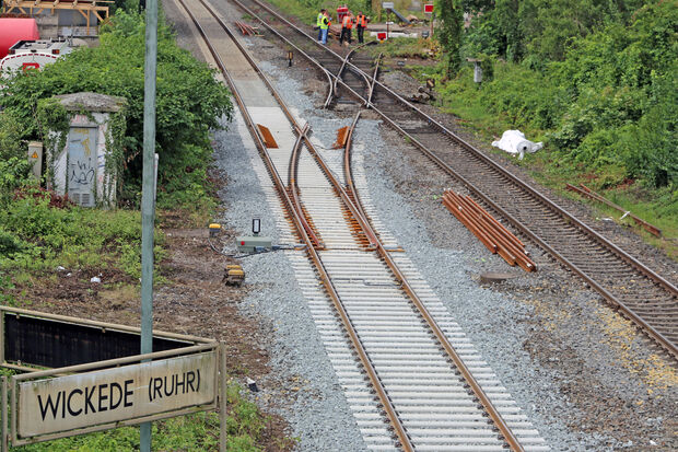 Neue Weichen für Wickede: Bahn investiert weiter in Schienennetz FOTO: ANDREAS DUNKER