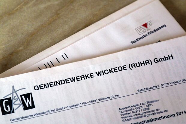 Rechnungen der Gemeindewerke Wickede (Ruhr) und der Stadtwerke Fröndenberg SYMBOLBILD: ANDREAS DUNKER